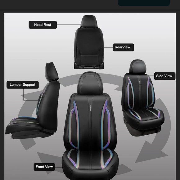 CAR PASS NAPPA LEATHER CAR SEAT COVERS - Picture 2 of 7